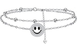 Arrebol Cavigliera Donna Argento 925 da spiaggia estiva Regolabile 22+4cm con Scatola Regalo