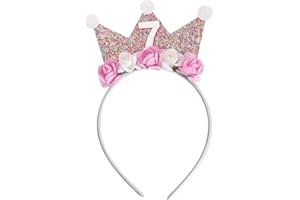 Capaneus Spielzeug, 7 Jahre Geburtstagskrone, Geburtstagskrone für Mädchen, 7 Jahre, Geburtstagsdekoration, Prinzessinnen-Krone für Mädchen