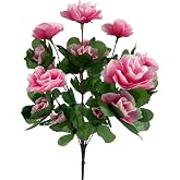 Nettenevime Artificial Flower Pink Azalea Bundle 7 Branches 33*20cm