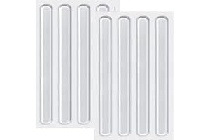 SUBTAVIK Lot de 8 Pare-Chocs de Meubles en Silicone Transparent pour Porte d'armoire, Bandes adhésives pour Pare-Chocs de Meubles, 15 cm, Pare-Chocs Transparents pour Protection de Meubles et de Portes