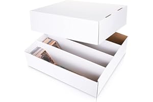 Yexiya 3200 Count Card Storage Box Trading Card Box White Sports Card Storage Boxes Collectible Trading Card Cases for Soccer, Baseball Game Cards
