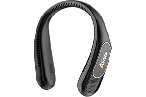 anysun Ventilatore da Collo, Ventilatore Portatile Ricaricabile e Senza mani, Batteria da 6000 mAh, 3 Velocità, Ventilatore Senza pale Regali per Uomini, Donne, Viaggi, Attività All'aperto