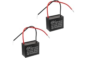 SIGANDG CBB61 4uF 450V AC 50/60Hz Condensatore di Marcia del Motore del Ventilatore del Condizionatore d'Aria (Confezione da 2)