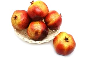 Ulalaza 6 piezas de fruta falsa granada realista, modelo decorativo para hogar, cocina, fiesta y escritorio