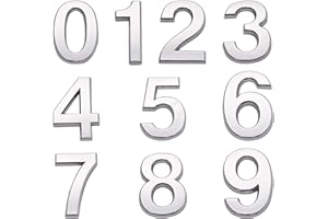 CUNTAUK Placas de números de casa, autoadhesivas, números de buzón, números de puerta, números del 0 al 9, letreros de número de residencia para buzón, apartamento, habitación, oficina (4,3 cm)