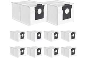 ACOMTUO 10 Stück Kompatibel für Dreame X30 Ultra/L10s Pro Ultra Heat/L10s Ultra Gen 2/X40 Ultra Complete/X50 Ultra Complete,Dreame X30/X40/X50 Staubbeutel,Aktivkohle Staubbeutel Dreame X30