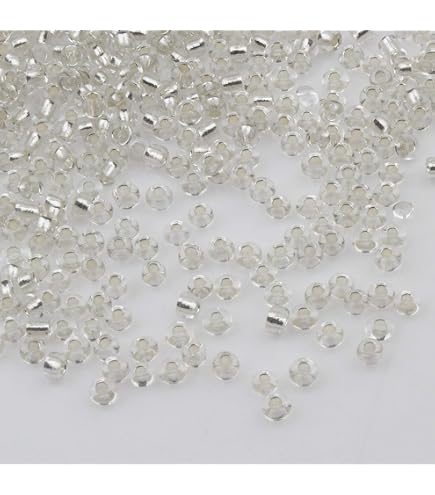 6500 perline rocailles in vetro da 2 mm, 11/0, 17 colori trasparenti a scelta, colore: ametista