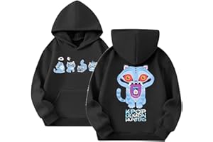Générique Sweats à Capuche Kpop Demons Hunters Merch pour Fille Imprimés Huntrix Huntr/X Rumi Mira Zoey Pull à Manches Longues K Pop Hauts Décontractés Hoodie