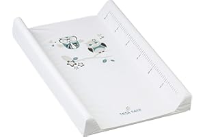 TEGA BABY Matelas plan à langer luxe pour bébé 50 X 70 cm, Motif:Chouette - blanc