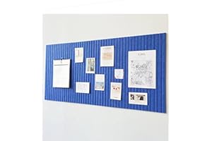 Rokeblau Tablero de anuncios grande de 120 x 80 cm, tablero de fieltro decorativo, tablero de fotos plegable de 0,9 cm de grosor con cinta autoadhesiva, tablero de visión para la escuela, hogar