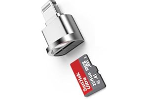 CREHAO iPhone Lightning SD Card Reader Adapter,[Apple MFi Certified] Mini Lightning to Micro SD/TF Card Reader Viewer Adapter for iPhone 14 13 12 11 Pro Max XS XR X 8 7 6 iPad,Support iOS and exFAT FAT32