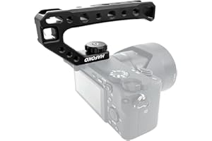HAFOKO Kamera Top Griff Camera Top Käse Griff Universal Video Stabilizing Rig W 3 Cold Shoe Adapter zur Befestigung von Mikrofon LED-Licht Monitor Easy Low Angle Shoots Metal