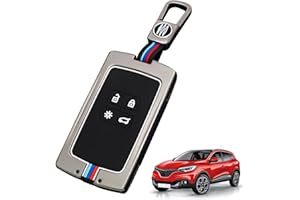 Altsbaos Compatibile con Cover Chiave Renault 4 Tasti Zoe/Clio/Arcan/Arkana/Laguna/Twingo/Koleos 2/Kangoo/Captur 2/Espace Lega di Zinco Cover Chiave Auto,Custodia Portachiavi con portachiavi