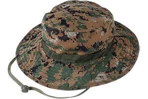 QMFIVE Tactique Boonie Chapeau, Camo Round Chapeau pêcheur Chapeau de Soleil pour Paintball Airsoft Camping Outdoor