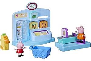 Peppa Pig Hasbro playset Peppa al Supermercato, Giocattolo per età prescolare, Include 2 Action Figure e 8 Accessori a Tema, dai 3 Anni in su, Colore Come Indicato, Medium, 5010994137618