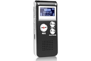 DISTANCEE 32GB Digital Voice Recorder 3072kbps HD Voice Activated Recorder with Playback, 7-Levels Intelligent Noise Reduction Dictaphone Voice Recorder 30H Battery Time Digital Audio Recorder
