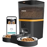 Haustier QQ005-Dual Kameralı Akıllı Kedi K&ouml;pek Otomatik Mama Kabı, App Uzaktan Kontrol, Sesle &Ccedil;ağırma, 480P Kamera, 6lt Hazne
