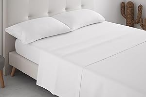 Degrees home Premium – Juego de Sábanas 200x200 cm 4 Piezas: Sábana Bajera Ajustable, Encimera y 2 Fundas de Almohada 50X80 – Microfibra Cepillada, Suave, Oeko-Tex Certificado