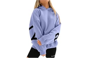 HSUAYEUD Blakely Damen Hoodie Oversize Backprint Pullover Casual Winter Sweatshirt mit Kapuze Langarm Kapuzenpullover Hoodies für Damen Langarmshirt Kapuzenpulli Damen