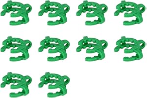 Labasics Plastic Joint Clips, 10 pcs 24 mm Lab Keck Clamp #24 Keck Clips for 24/40 Joint Glass Standard Conical Interface Clip Ground Glass Joint Lab Accessory, Green