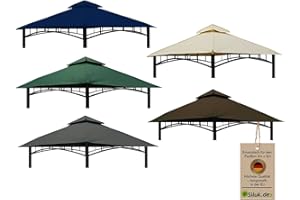 freigarten.de Ersatzdach für Pavillon 3x3 Meter Sand Antik Pavillon Wasserdicht Material: Panama PCV Soft 370g/m² extra stark Modell 6 (Grün)