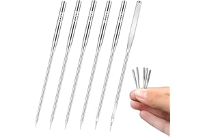 Maxqzin 50pcs Sewing Machine Needles, Universal Sewing Machine Needles 75/11, 80/12, 90/14, 100/16, 110/18 Sews Needle 5 Different Size for Singer, Brother, Janome and Most Home Sews Mach