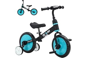 UBRAVOO Fit 'n Joy Vélo d'entraînement pour tout-petits débutants, 4 en 1 Draisienne Enfants avec des options de pédales et de roues d'entraînement, Trike to Bike Draisienne Evolutive pour Bébé pour Garçons Filles 2-5
