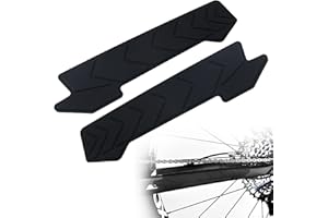 GUUFOO RICKMASK 2 Pièces Cadre de Vélo Autocollant de Protection,Protection de Chaîne de Vélo Autocollants en Silicone,Protection Cadre Velo pour la Plupart des vélos pour protéger Votre Cadre de vélo.