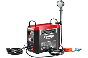 GASLAND Go Shower G3 Pro-DE Gas Durchlauferhitzer, Propan/Butan(50mbar) Wassererhitzer für den Außenbereich, mit wiederaufladbarem eingebautem Akku, heiße Dusche für Camping