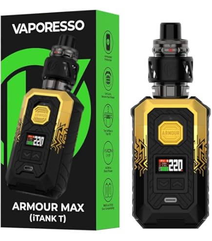 Box Vaporesso Armour Max Cyber Blue - Puissance 220W, écran Couleur 0,96