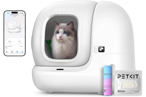 PETKIT Pura Max 2 Litiere Chat Autonettoyante, Bac à Litière Autonettoyante Amélioré, Anti-fuites/Anti-pincement/xSecure/Contrôle APP/pour Plusieurs Chats(Pas de Déodorant en Spray ou en Tampon)