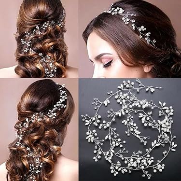 AHONEY Corona Di Fiori Per Donna Oro/Rosso/Rosa: Copricapo Floreale Per Matrimonio, Sposa, Festa E Accessori Capelli - 2