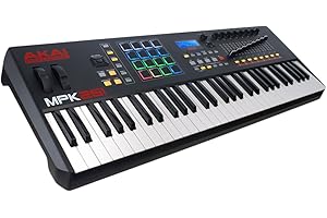 AKAI Professional MPK261 - 61-Key Semi-Weighted USB MIDI Keyboard Controller Including Assignable MPC Controls including 16 Pads, Q-Links, Buttons and Plug and Play Connectivity
