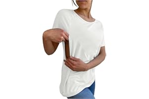 CPIDAH Women's Maternity Clothes Tops Side Open Pregnancy T Shirt Comfort Colors Short Sleeve Breastfeeding Shirts Nursing Top Friendly Zip Tshirt Mama's Boobery Always On Tap Tops