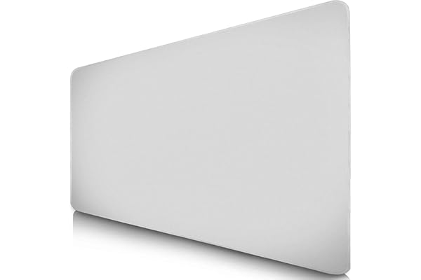Sidorenko MAXLVL Tapis de souris de jeu - Taille XXL - 900 x 400 mm - Bords sans franges - Antidérapant - Sous-main de bureau - Surface spéciale améliore la vitesse - Blanc