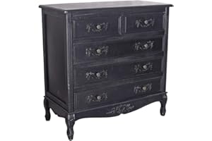 PALAZZO INT Komoda antyczna moda na bieliznę vintage szafa szuflady czarna hmd325 Palazzo ekskluzywna