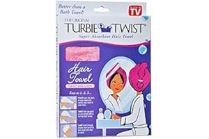Turbie Twist Super-Absorbent Hair Towel Microfiber Twist & Loop (Colors May Vary) by N/A