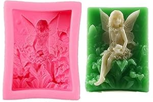 VALINK Girl Angel Fairy Flower Series Silicone Mold Maker, Handmake Soap Mold,Making Pendant Candle Clay DIY Mould, Bakeware Chocolate Pudding Fondant Mousse Baking Mould, Fondant Cake Decoration Baking Tool