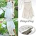 Produktbild Pretty-jin Strandtasche Reißverschluss Stil Handmade Bohemian Tasseled Strandtasche Fringe Häkeln Tasche Aufbewahrungstasche für Frauen