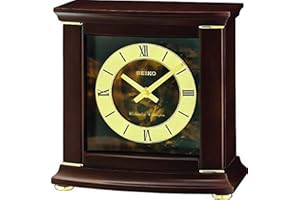 Seiko QXJ030B Westminster/Whittington Dual Chime Mantel Alarm Clock, Brown