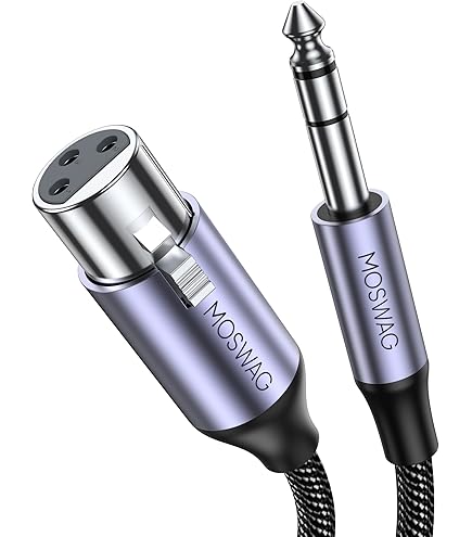 Pronomic JSXF-0.5 Audiokabel Patchkabel 2er Set - symmetrische Adapterkabel - XLR female auf 6,3mm Stereo-Klinke - Länge 0,5 m - für Mischpult, PA und Effektgeräte - schwarz