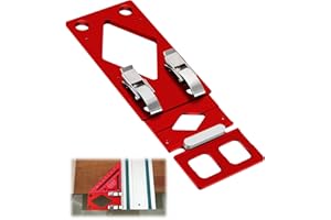 ZHEHNSA Winkelanschlag Führungsschiene,kompatibel Festool führungsschiene und Makitas Führungsschiene ，CNC-gefräster 90° Anschlag mit Kantenführung, Führungsklemme für elektrische Kreissägen