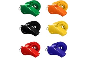 KSKSPE 6 Stück Pfeife,Trillerpfeife,Trillerpfeife Kinder,Trillerpfeife Sportunterricht,Bunte Trillerpfeifen für Fußballschiedsrichter, Sportunterricht und Hundetraining