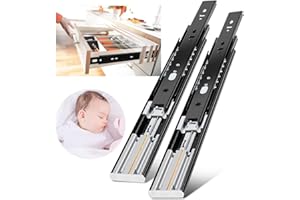YENUO Soft Close Drawer Runners Full Extension 300 350 400 450 500 550 600 mm Ball Bearing Drawer Runners Slides Replacement Rails Track Guide Glides for Kitchen Bedroom Cabinets Heavy Duty 45kg 1 Pair