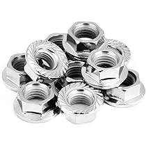 20 Dadi Filettati M10 X 25 Mm Per Legno - Dadi Esagonali Flangiati In Acciaio Zincato - Per Mobili, Scaffali E Fai Da Te - Foto 8