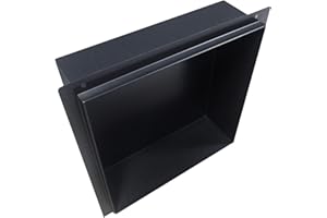 BERNSTEIN - Niche murale douche Noire 30x30x10cm acier inoxydable étagère encastrée salle de bain, Anti-rouille, étanche, installation facile - BS303010