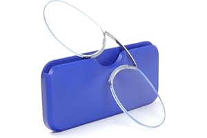 MMOWW Lesebrille mit Universal Kompaktetui für Damen und Herren, Ultraleichtes Monokel Lesehilfe Mini Nasenclip Drahtwicklung ohne Rahmen