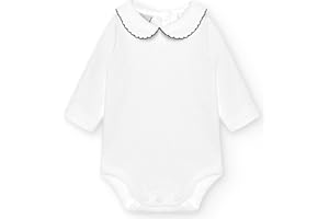 BABIDU Body Neonato a Maniche Lunghe in 100% Cotone, Tutina Neonato Realizzato in Tessuto Morbido, Traspirante e Anallergico per Pelli Sensibili, Body in piqué con Collo a Polo, Abbigliamento Unisex