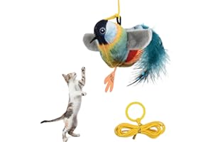 Shengxi Juguete Interactivo para Gatos con Pluma Melody - Juguete de Felpa y Simulación de Pájaros para Gatitos - Juegos y Ejercicio