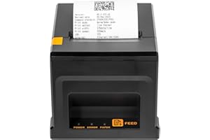 NetumScan Bluetooth USB LAN 80mm POS Receipt Printer 300mm/s USB Thermal Receipt Printer with Auto Cutter Cash Drawer, Support Windows/Mac/Linux, Restaurant Kitchen Printer for ESC/POS NS-8360LW